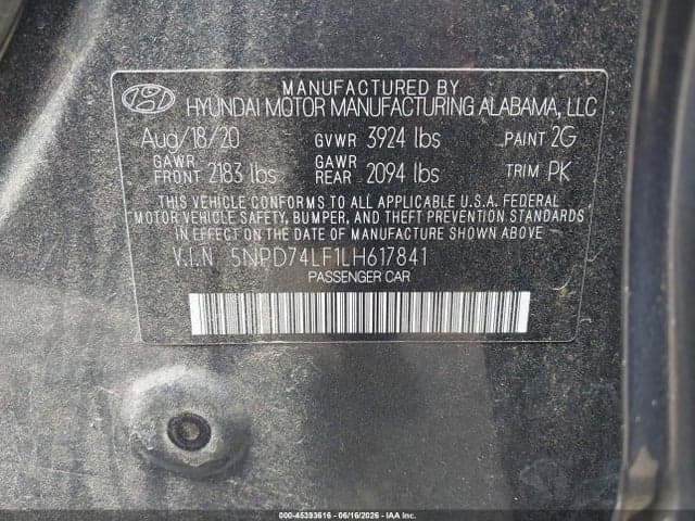 2020 HYUNDAI ELANTRA SE 9