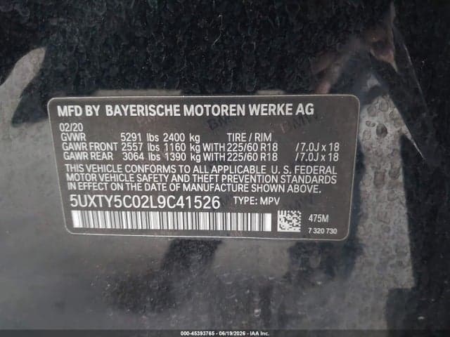 2020 BMW X3 XDRIVE30I 9