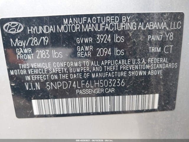 2020 HYUNDAI ELANTRA SE 9