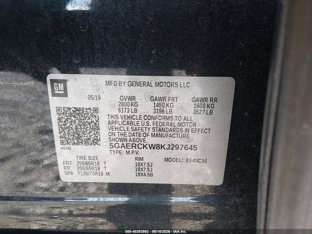 2019 BUICK ENCLAVE FWD PREMIUM 9