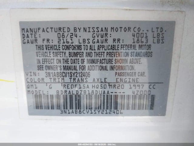 2025 NISSAN SENTRA SV 9