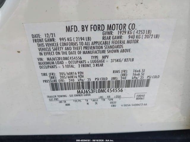 2021 FORD ECOSPORT S 9