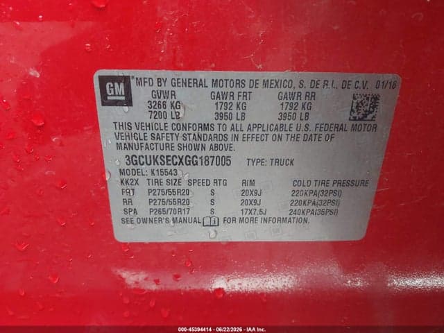 2016 CHEVROLET SILVERADO 1500 1LZ 9