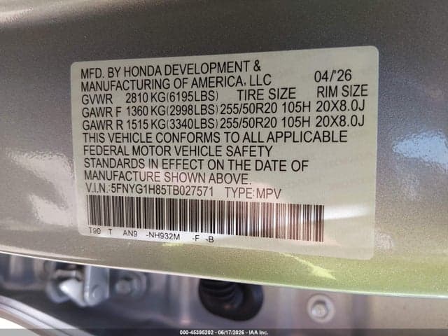 2026 HONDA PILOT ELITE 9