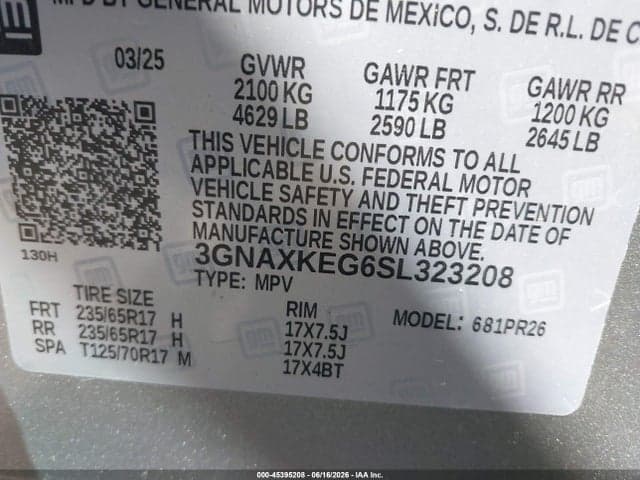 2025 CHEVROLET EQUINOX FWD ACTIV 9