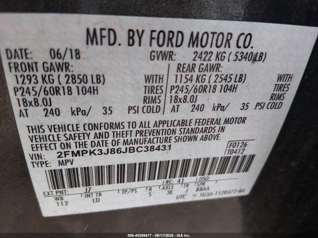 2018 FORD EDGE SEL 9