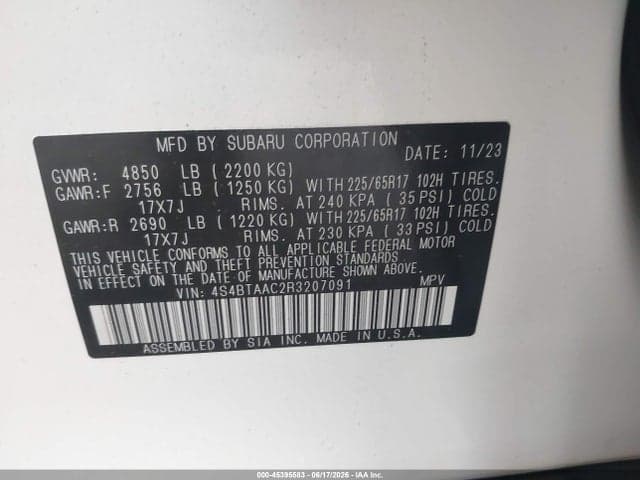 2024 SUBARU OUTBACK 9