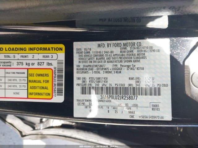 2018 FORD FUSION HYBRID SE 9