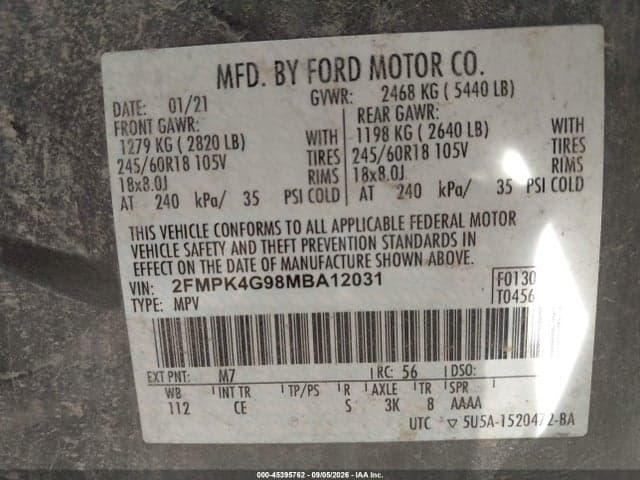 2021 FORD EDGE SE 9