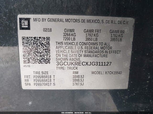 2018 CHEVROLET SILVERADO 1500 2LT 9