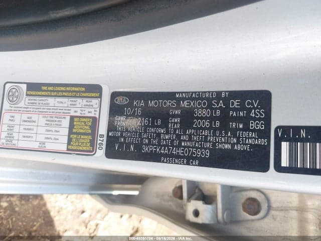 2017 KIA FORTE LX 9