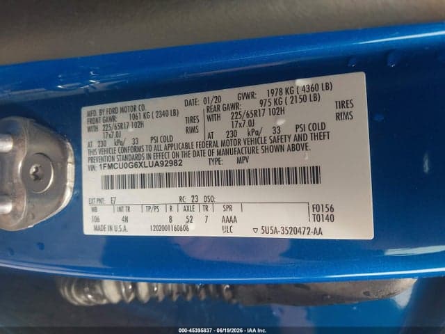 2020 FORD ESCAPE SE 9