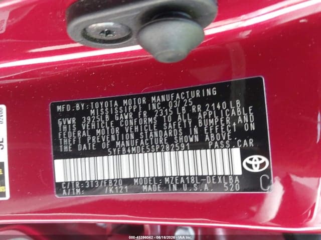 2025 TOYOTA COROLLA LE 9