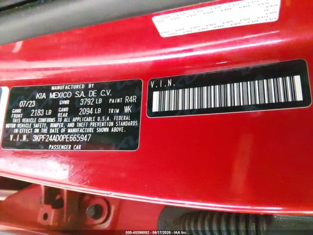 2023 KIA FORTE LXS 9