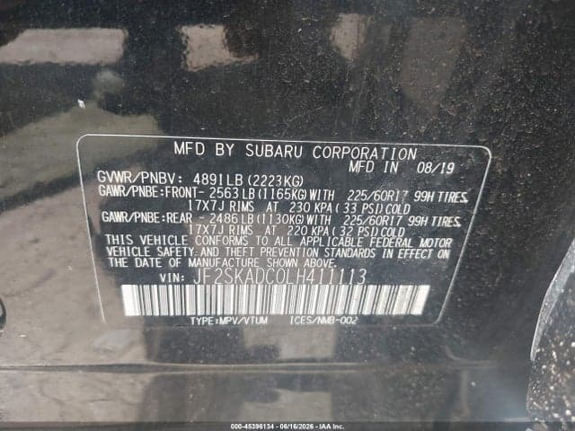 2020 SUBARU FORESTER 9