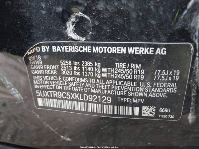2019 BMW X3 XDRIVE30I 9