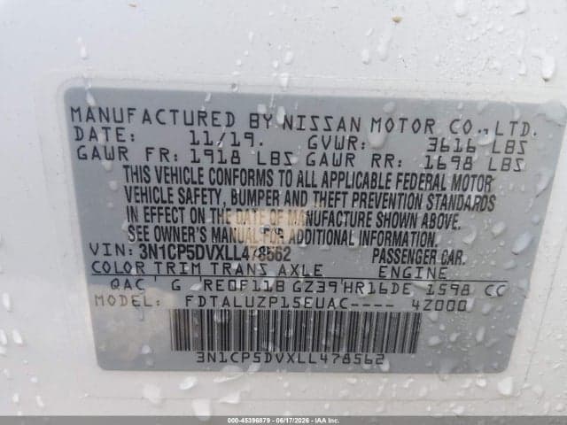2020 NISSAN KICKS SR XTRONIC CVT 9