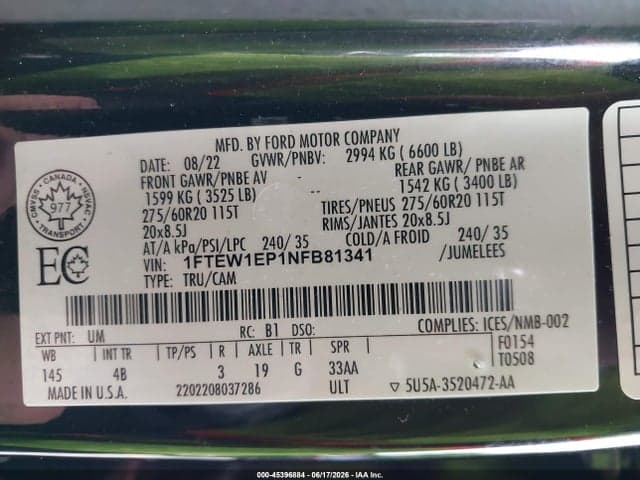 2022 FORD F-150 XLT 9