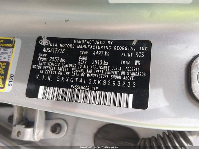 2019 KIA OPTIMA LX 9