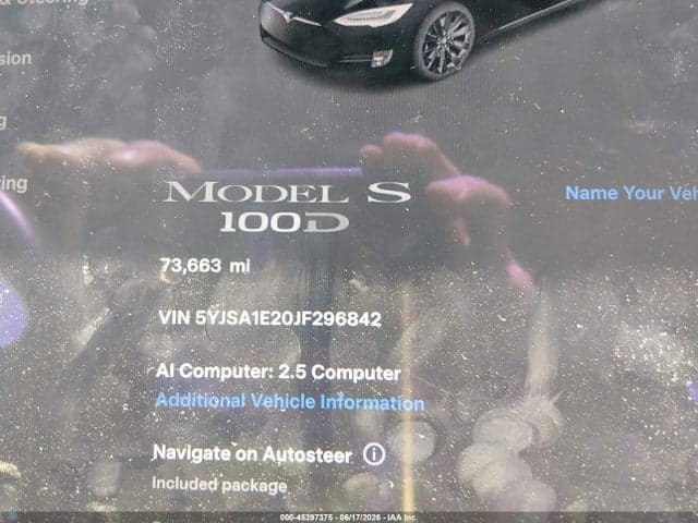 2018 TESLA MODEL S 100D/75D/P100D 14