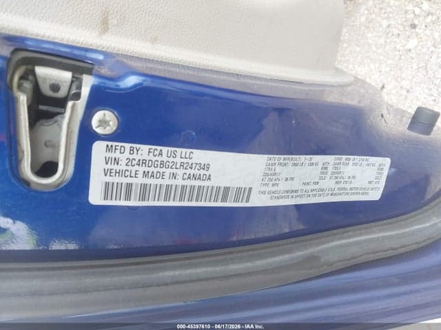 2020 DODGE GRAND CARAVAN SE 9
