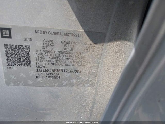 2018 CHEVROLET CRUZE LS AUTO 9