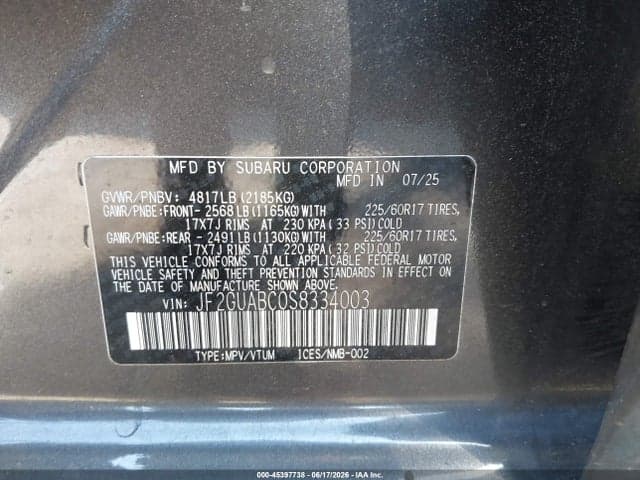 2025 SUBARU CROSSTREK 9