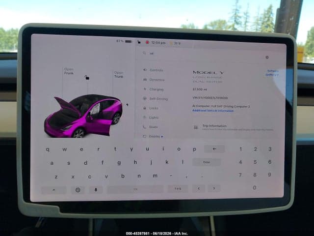 2020 TESLA MODEL Y LONG RANGE DUAL MOTOR ALL-WHEEL DRIVE 7