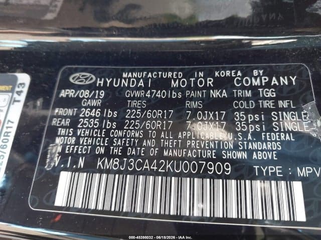 2019 HYUNDAI TUCSON VALUE 9