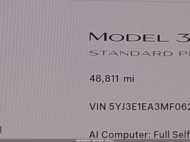 2021 TESLA MODEL 3 STANDARD RANGE PLUS REAR-WHEEL DRIVE 14