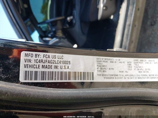 2020 JEEP GRAND CHEROKEE LAREDO E 4X4 9