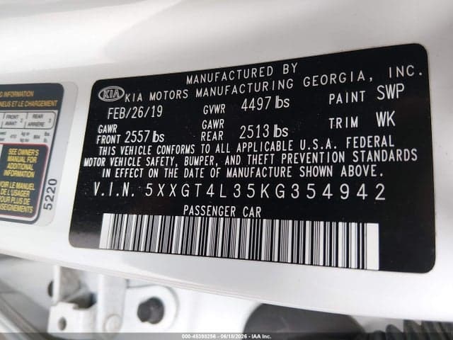 2019 KIA OPTIMA LX 9