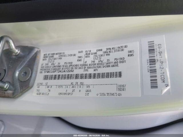2019 FORD ESCAPE S 9