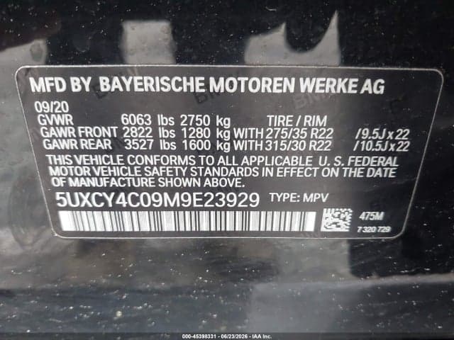 2021 BMW X6 SDRIVE40I 9
