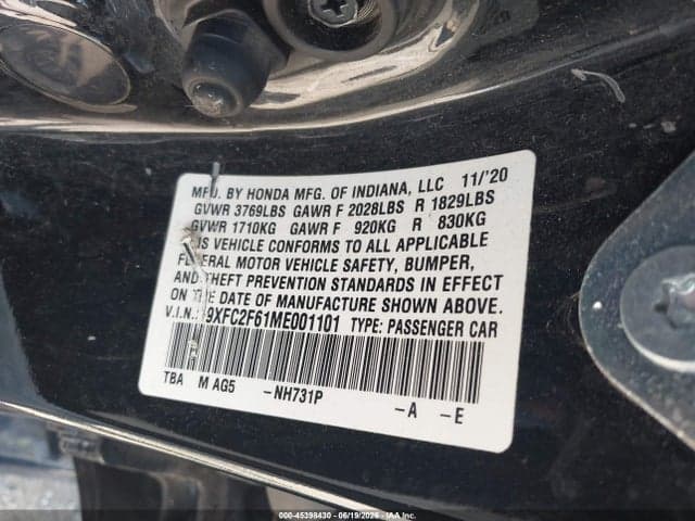 2021 HONDA CIVIC LX 9