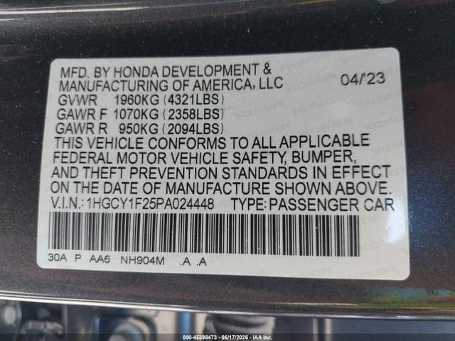 2023 HONDA ACCORD LX 9