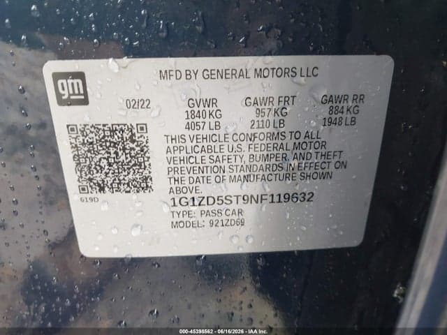 2022 CHEVROLET MALIBU FWD LT 9