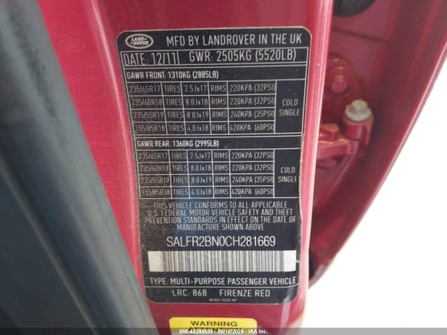 2012 LAND ROVER LR2 9