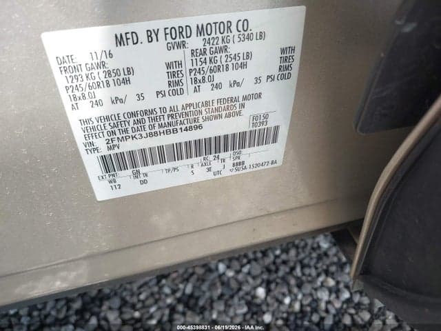 2017 FORD EDGE SEL 9