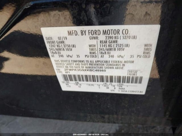 2019 FORD EDGE SE 9