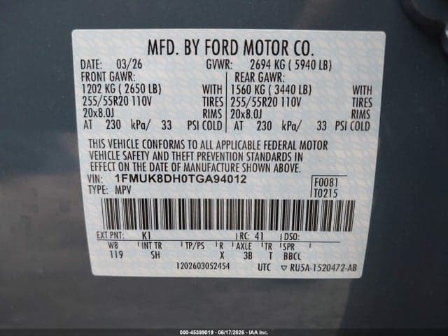 2026 FORD EXPLORER ACTIVE 9