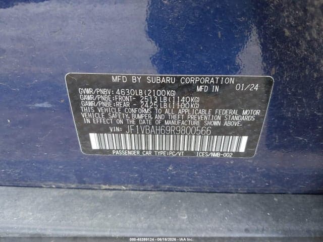 2024 SUBARU WRX PREMIUM 9