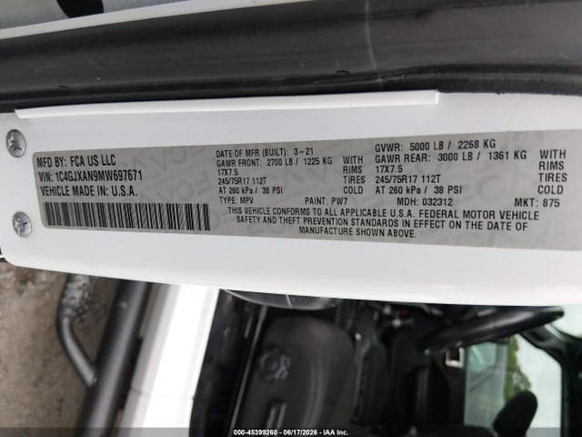 2021 JEEP WRANGLER ISLANDER 4X4 9