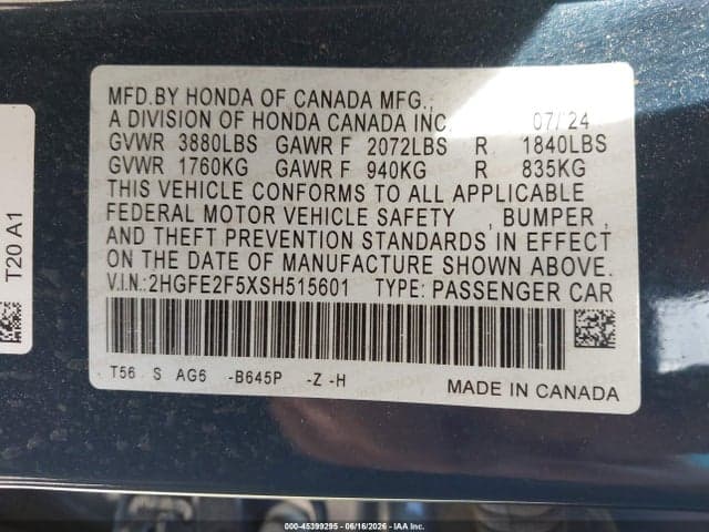 2025 HONDA CIVIC SPORT 9