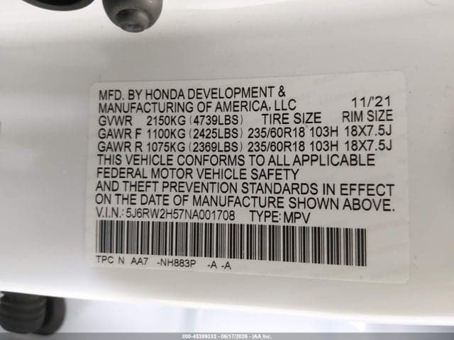 2022 HONDA CR-V AWD EX 9