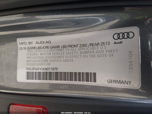 2019 AUDI A4 45 PREMIUM 9