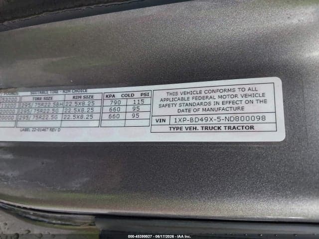 2022 PETERBILT 579 10