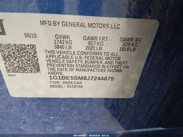 2018 CHEVROLET CRUZE LT 9
