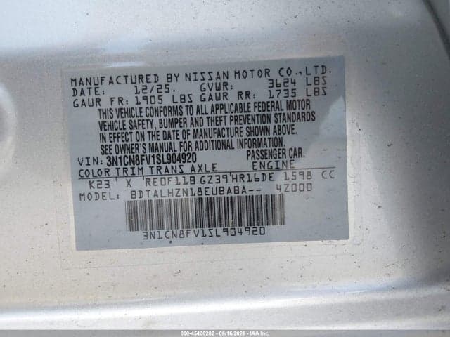 2025 NISSAN VERSA 1.6 SR 9