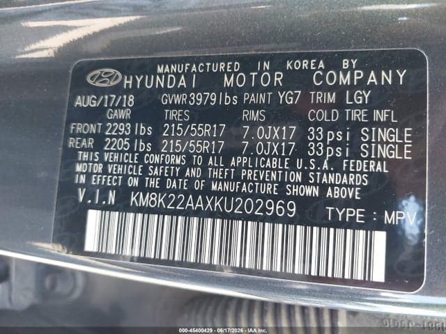 2019 HYUNDAI KONA SEL 9